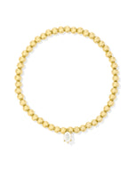 Kendra Scott Cailin Gold Stretch Bracelet in Ivory Mother of Pearl