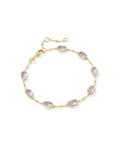 Kendra Scott Emilie Gold Chain Bracelet in Purple Amethyst