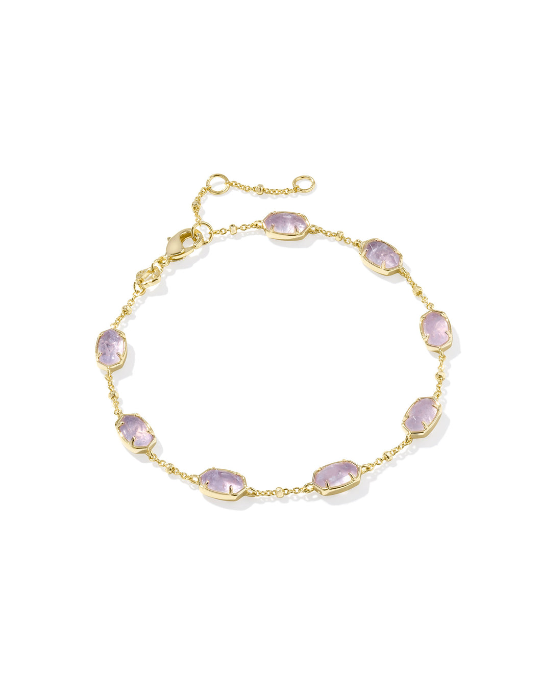 Kendra Scott Emilie Gold Chain Bracelet in Purple Amethyst