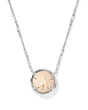 Load image into Gallery viewer, Kendra Scott Sand Dollar Silver Short Pendant Necklace in Natural Mother of Pearl