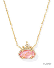 Load image into Gallery viewer, Kendra Scott Disney Elisa Princess Gold Short Pendant Necklace in Pink Iridescent Abalone