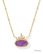 Kendra Scott Disney Elisa Princess Gold Short Pendant Necklace in Mauve Mother of Pearl