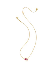 Load image into Gallery viewer, Kendra Scott Tatum Gold Short Pendant Necklace in Pink Mix