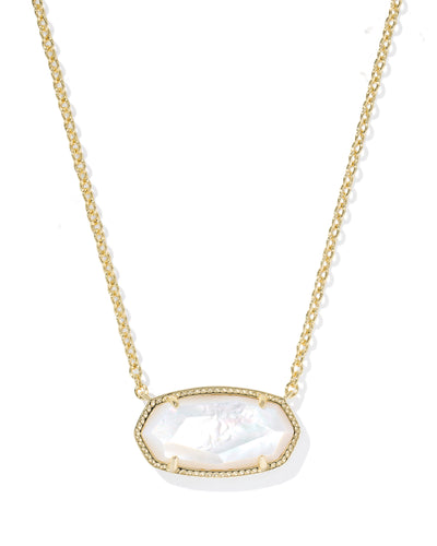 Kendra Scott Elisa Statement Short Pendant Necklace - Ivory Mother of Pearl - Gold