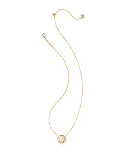 Kendra Scott Sand Dollar Gold Short Pendant Necklace in Natural Mother of Pearl