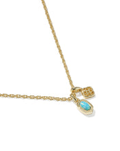Load image into Gallery viewer, Kendra Scott Mini Elisa and Dira Gold Necklace in Blue Lab Grown Opal