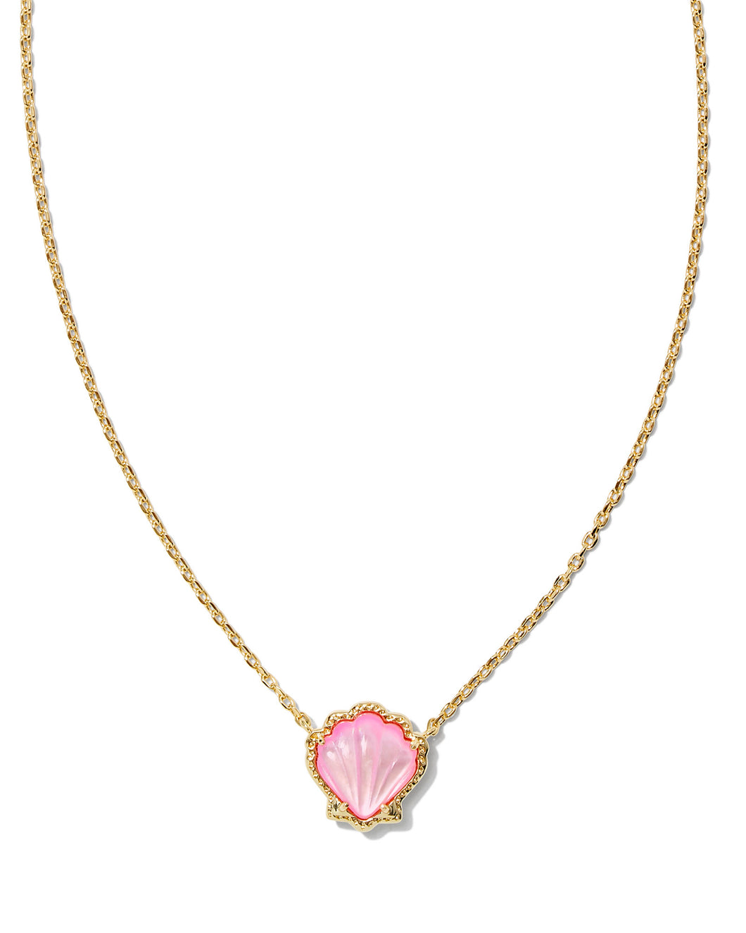 Kendra Scott Brynne Gold Shell Pendant Necklace in Blush Ivory Mother of Pearl