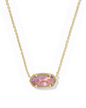 Load image into Gallery viewer, Kendra Scott Elisa Gold Pendant Necklace in Mauve Illusion