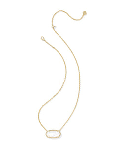 Kendra Scott Elisa Statement Short Pendant Necklace - Ivory Mother of Pearl - Gold
