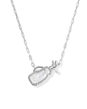 Load image into Gallery viewer, Kendra Scott Golf Silver Short Pendant Necklace in Ivory Mother of Pearl