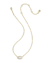 Load image into Gallery viewer, Kendra Scott Elisa Luxe Gold Short Pendant Necklace in White Crystal