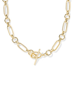 Kendra Scott Sylvia Metal Link and Chain Necklace in Gold