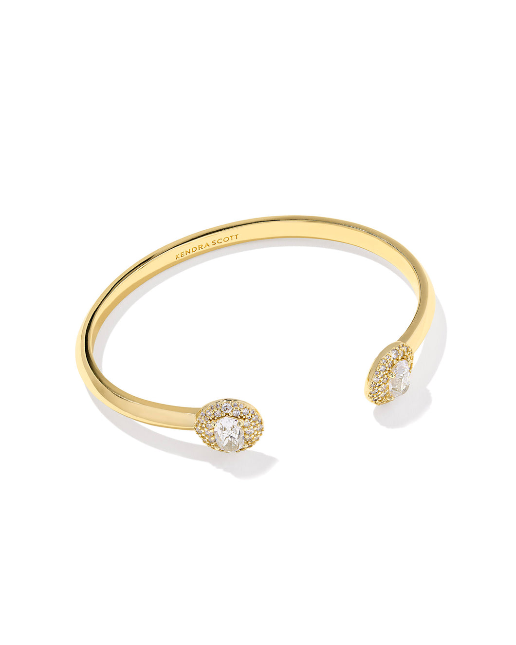 Kendra Scott Bella Gold Cuff Bracelet in White Crystal