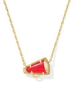 Kendra Scott Cheer Gold Short Pendant Necklace in Red Illusion