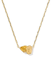 Load image into Gallery viewer, Kendra Scott Tatum Gold Short Pendant Necklace in Golden Yellow Mix