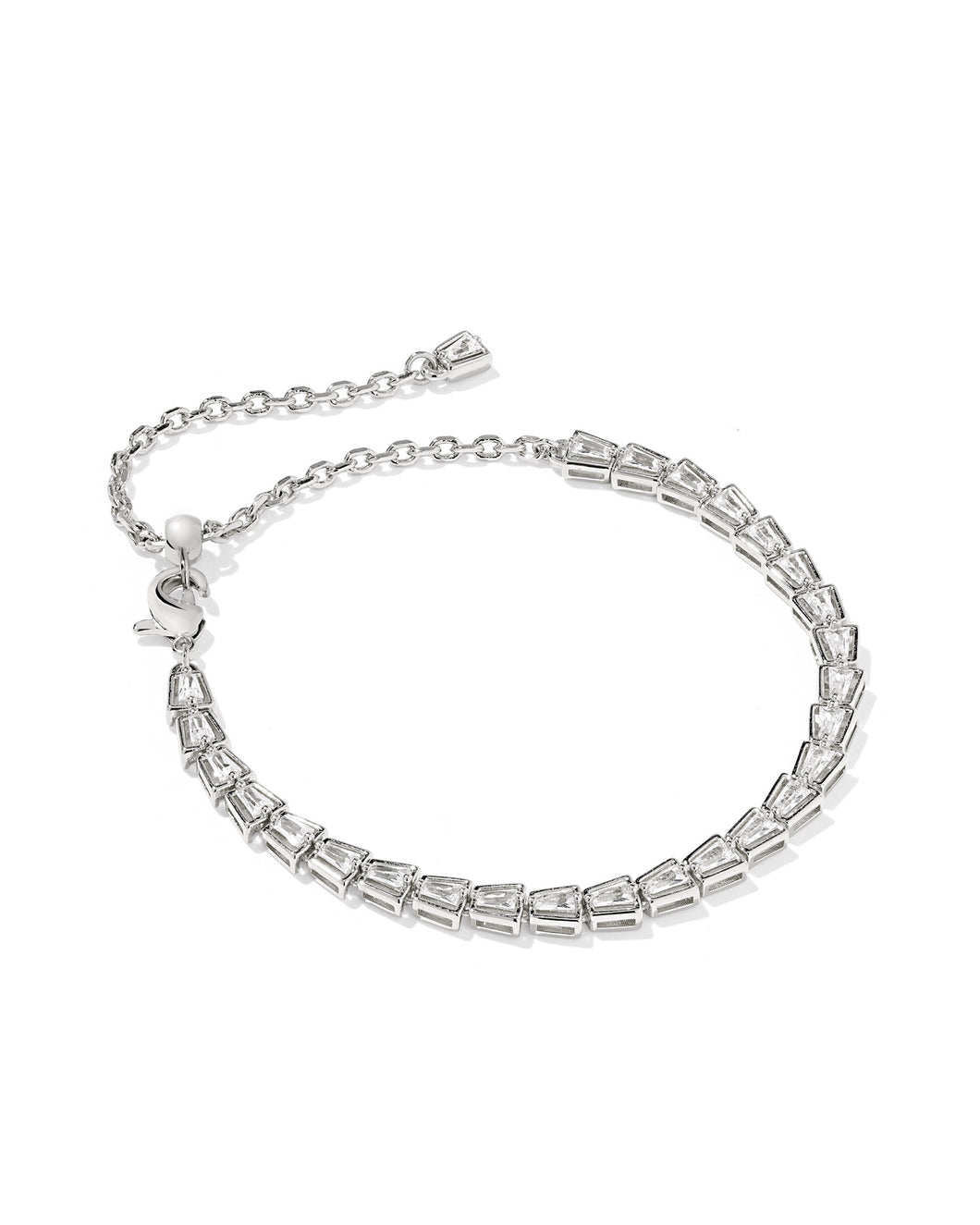 Kendra Scott Bella Silver Tennis Bracelet in White Crystal
