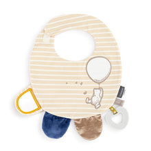 Load image into Gallery viewer, Demdaco Activity Bib - Tan and Blue