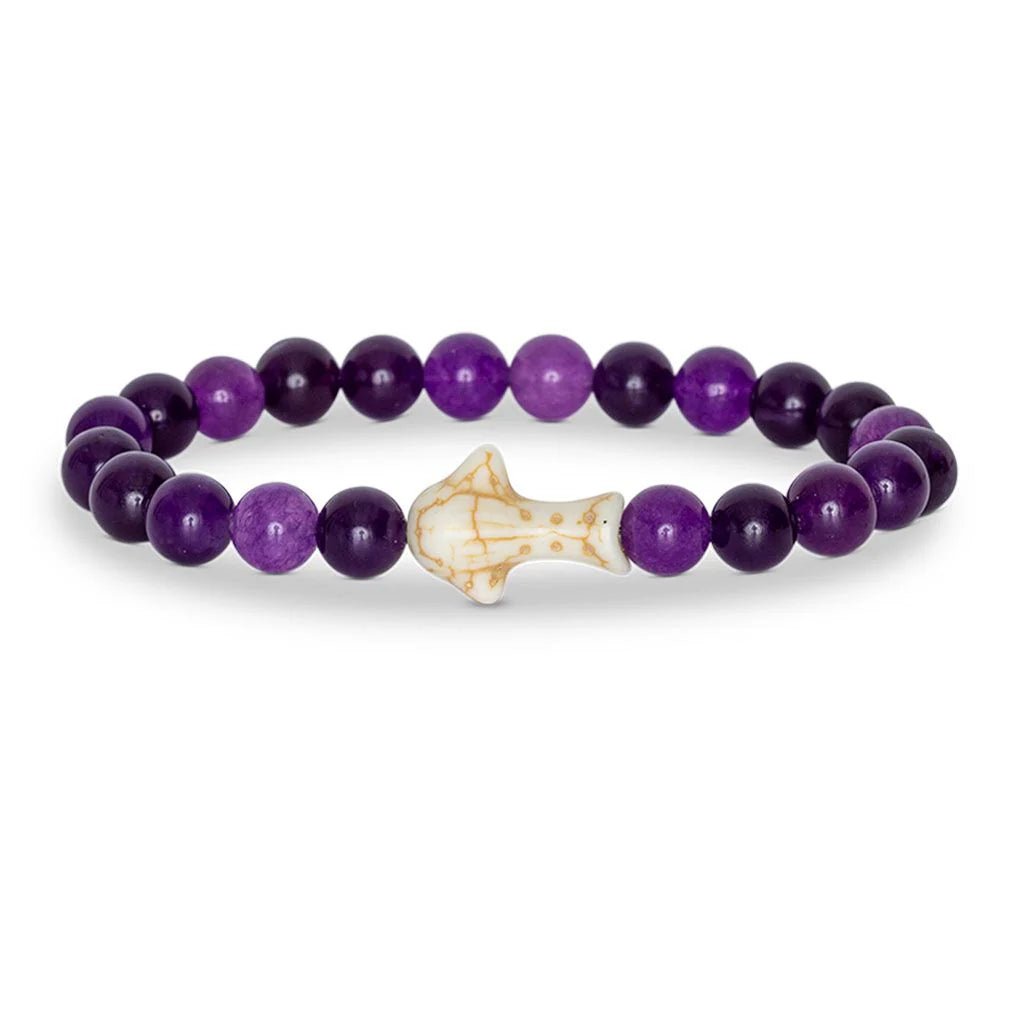 Fahlo Quest Whale Shark Tracking Bracelet - Deep Purple