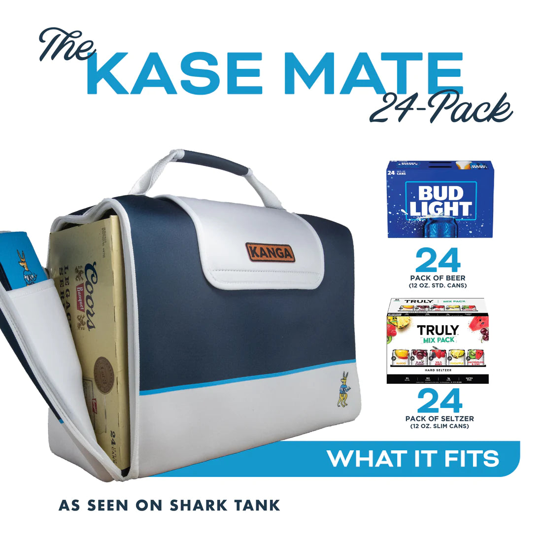 Kanga Coolers Ozark Kase Mate Standard 12 Pack Cooler - Teal/Blue