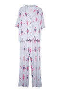 Nutcrackers Christmas Pajama Set - Light Blue