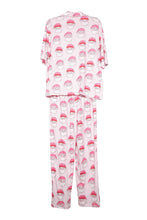 Load image into Gallery viewer, Santa Face Pajama Set - Pink