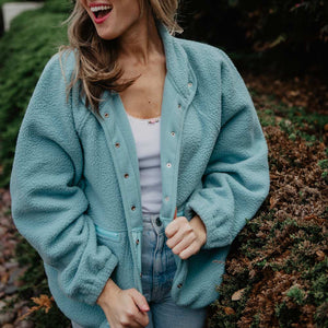 Cozy Daze Fleece Jacket - Mint