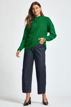 Load image into Gallery viewer, Mrs. Clause Cable Knit Sweater - Green *Regular &amp; Curvy*