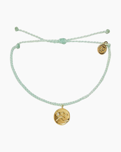 Pura Vida Charm Bracelet - Crystal Wave Coin Winter Fresh