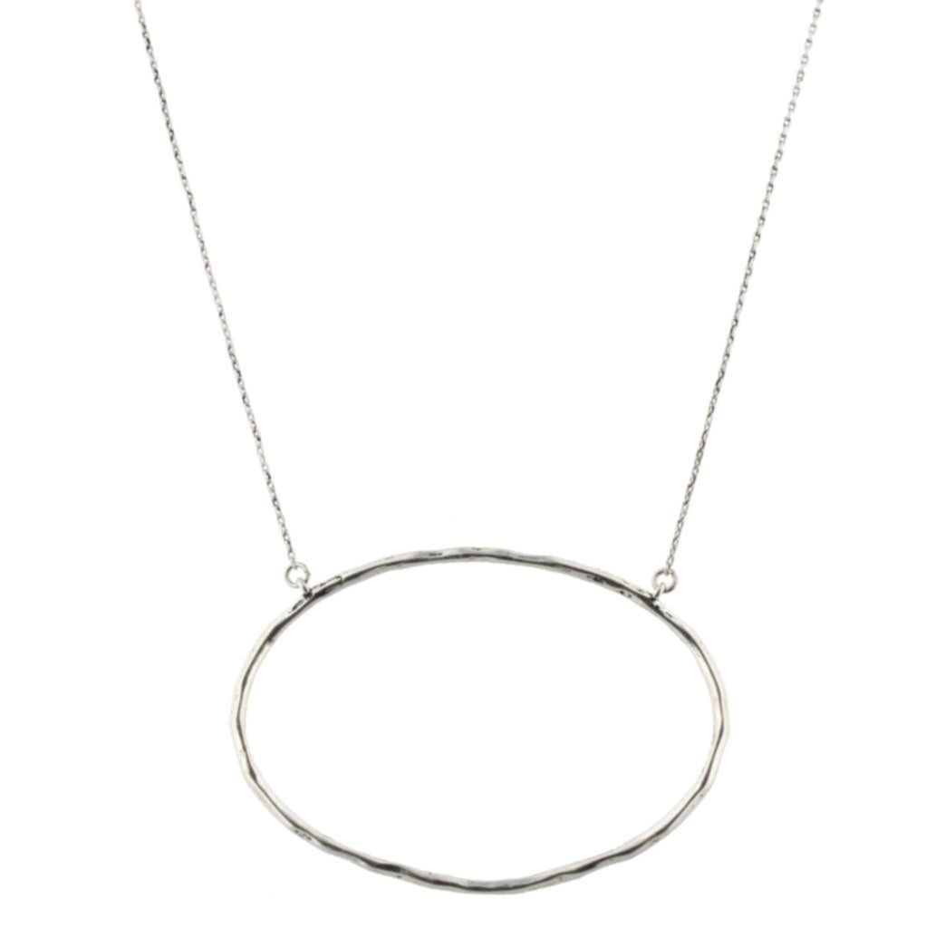 Taryn Silver Oval Necklace