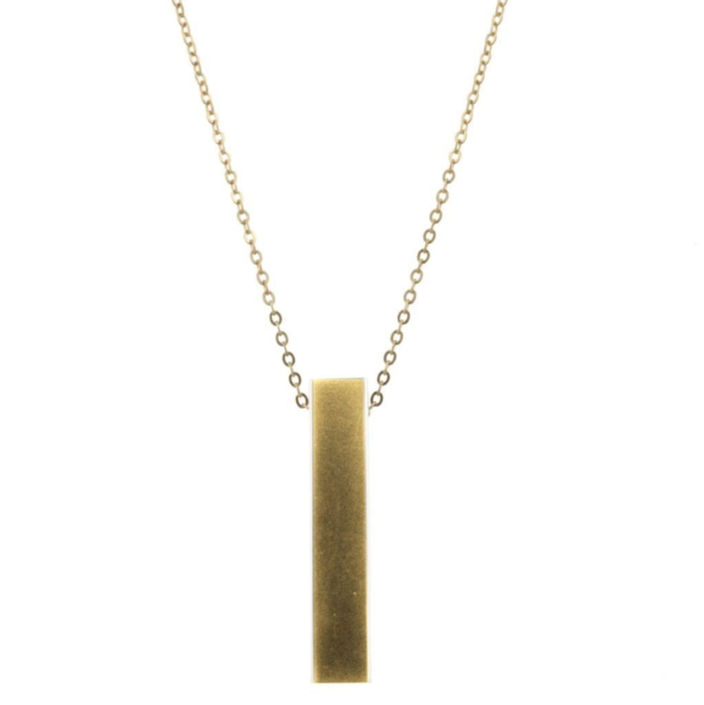 Charlee Gold Rectangle Necklace