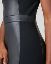 Load image into Gallery viewer, Spanx Leather-Like Combo Fitted Dress