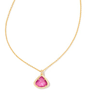 Load image into Gallery viewer, Kendall Gold Pendant Necklace in Iridescent Orchid Illusion by Kendra Scott