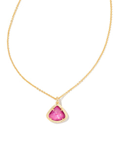 Kendall Gold Pendant Necklace in Iridescent Orchid Illusion by Kendra Scott