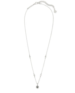 Nola Short Silver Pendant Necklace in Platinum Drusy by Kendra Scott