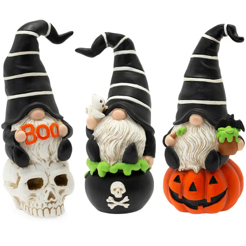 Spooky Halloween Gnome Figurines