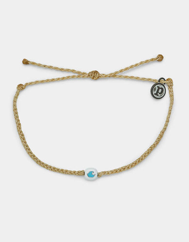 Pura Vida Charm Bracelet - Enamel Wave Bead Sand