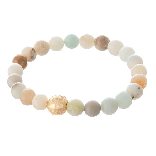 Polished Stone Beaded Bracelet