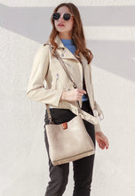 Load image into Gallery viewer, Three Compartment Satchel - Taupe