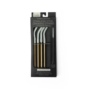 Krumbs Kitchen Elements Stainless Steel Straws - 4 Pack