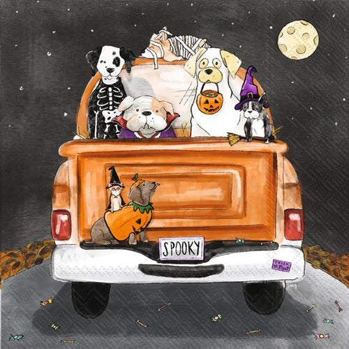 Spooky Pups Paper Cocktail Napkins - 5