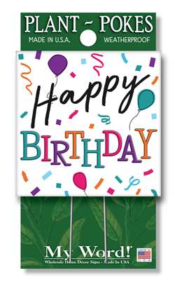 My Word! Plant Poke - Happy Birthday