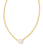 Load image into Gallery viewer, Kendra Scott Cailin Gold Pendant Necklace in White Crystal