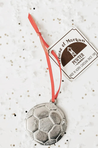 Handmade Soccer Ball Christmas Ornament