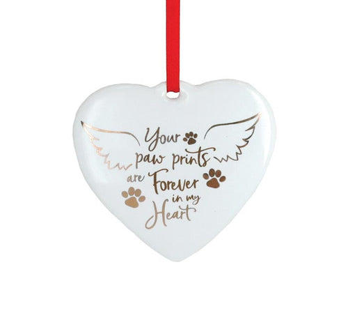 Paw Prints Forever in My Heart Ornament