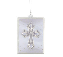 Load image into Gallery viewer, Gold Cross Rectangle Ornament