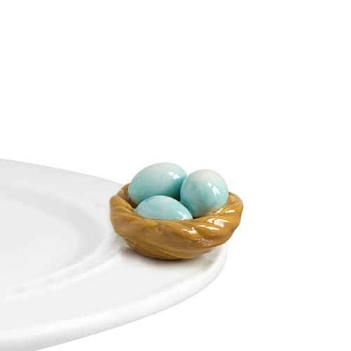 Nora Fleming Mini - Basket with Robin Eggs