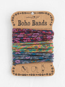 Natural Life Boho Band Hair Ties - Violet, Mustard, Grey