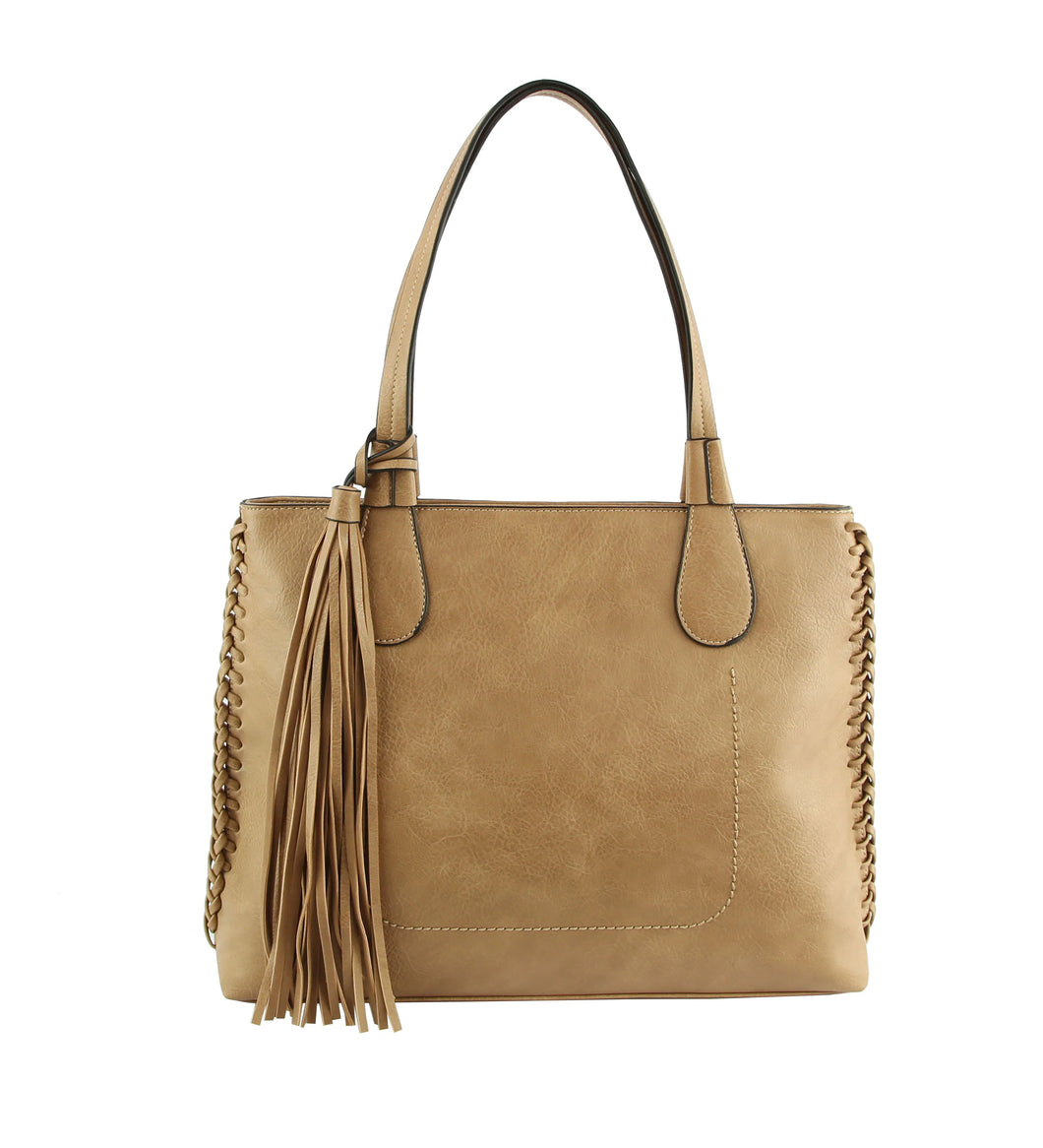 Faith Whipstitch Tote - Mocha