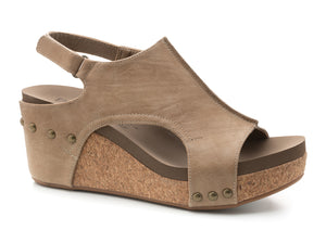 Corkys Carley Wedge - Taupe Smooth