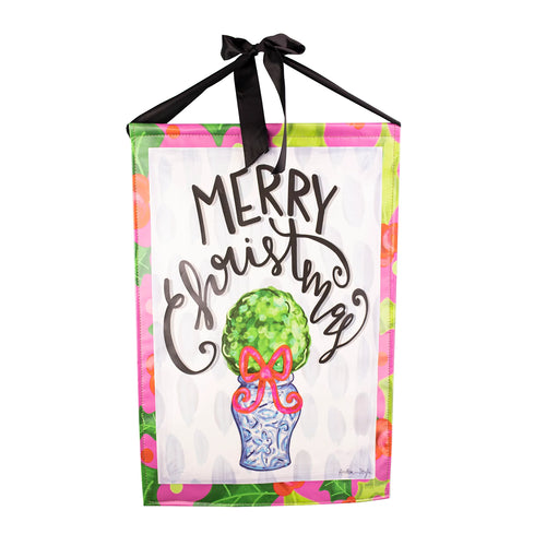 Christmas Topiary Door Banner